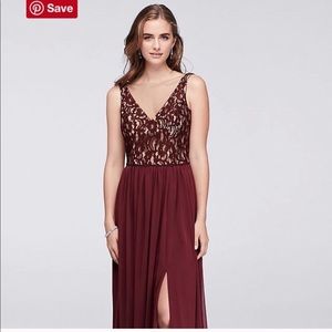 2018 David’s Bridal bridesmaid dress Wine
